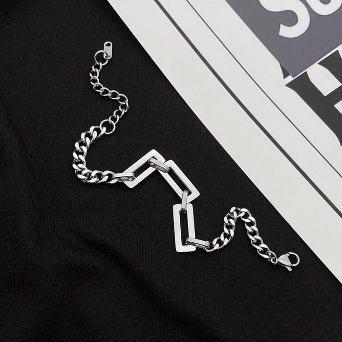 Wholesale Titanium Steel Hip Hop Cuban Thick Chain Bracelet JDC-BT-JiuB003 Bracelet 玖柏 Wholesale Jewelry JoyasDeChina Joyas De China