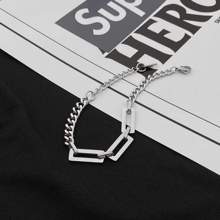 Wholesale Titanium Steel Hip Hop Cuban Thick Chain Bracelet JDC-BT-JiuB003 Bracelet 玖柏 Wholesale Jewelry JoyasDeChina Joyas De China