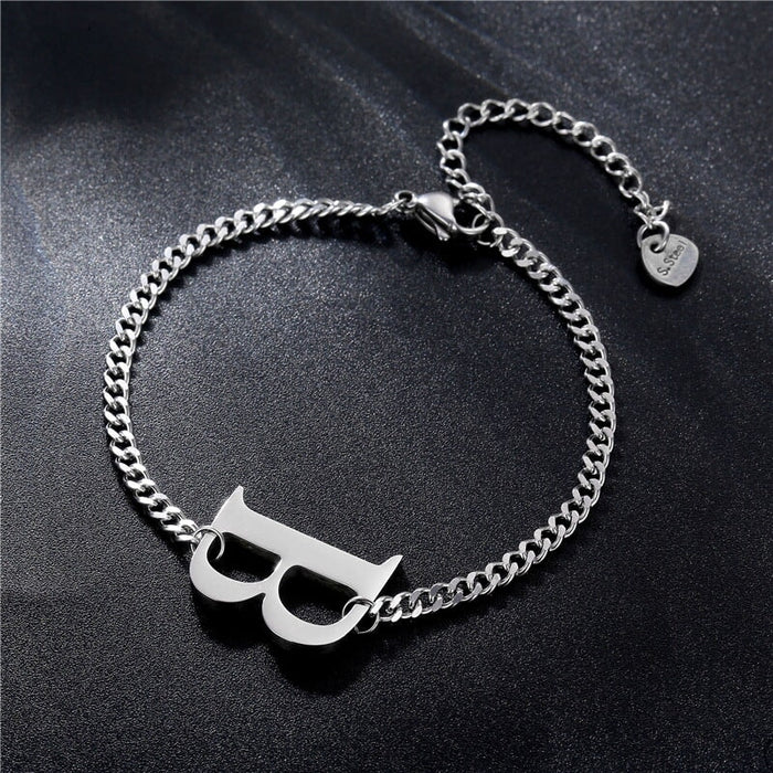 Wholesale titanium steel letter B bracelet JDC-BT-Mingm004 Bracelet 敏萌 Wholesale Jewelry JoyasDeChina Joyas De China
