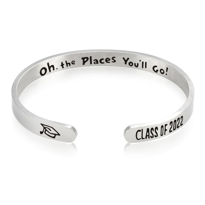 Wholesale Titanium Steel Lettering Graduation Season Stainless Steel Bracelet JDC-BT-Mail003 Bracelet 麦伦 G3457 Wholesale Jewelry JoyasDeChina Joyas De China