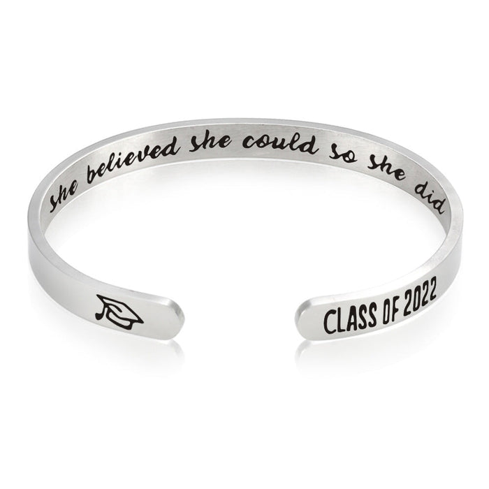Wholesale Titanium Steel Lettering Graduation Season Stainless Steel Bracelet JDC-BT-Mail003 Bracelet 麦伦 G3459 Wholesale Jewelry JoyasDeChina Joyas De China