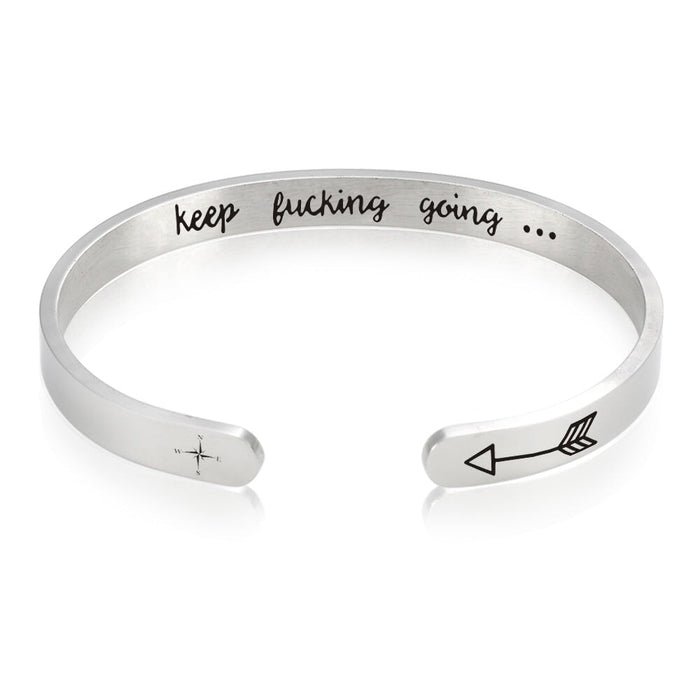 Wholesale Titanium Steel Lettering Graduation Season Stainless Steel Bracelet JDC-BT-Mail003 Bracelet 麦伦 G3462 Wholesale Jewelry JoyasDeChina Joyas De China