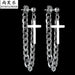 Wholesale titanium steel lovers cross chain non fading personalized Earrings JDC-ES-RXSFL014 Earrings 尚芙乐 Wholesale Jewelry JoyasDeChina Joyas De China