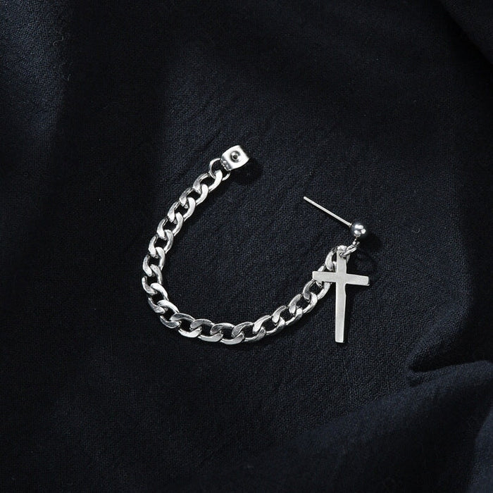 Wholesale titanium steel lovers cross chain non fading personalized Earrings JDC-ES-RXSFL014 Earrings 尚芙乐 shizi Wholesale Jewelry JoyasDeChina Joyas De China
