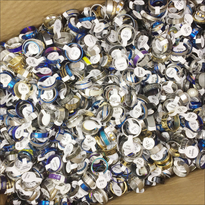 Wholesale Titanium Steel Mixed Size Rings JDC-RS-Xuy002 Rings 旭颖 Wholesale Jewelry JoyasDeChina Joyas De China