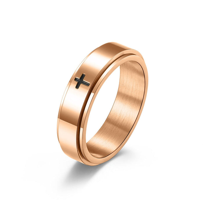 Wholesale titanium steel rotatable ring JDC-RS-QianF014 Rings 千风 4 5# Wholesale Jewelry JoyasDeChina Joyas De China