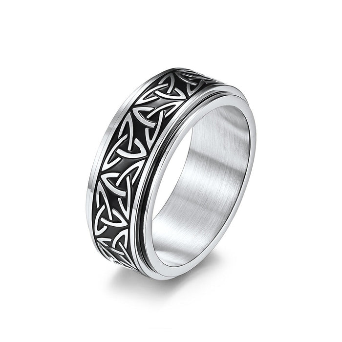 Wholesale titanium steel rotatable ring JDC-RS-QianF015 Rings 千风 1 7# Wholesale Jewelry JoyasDeChina Joyas De China
