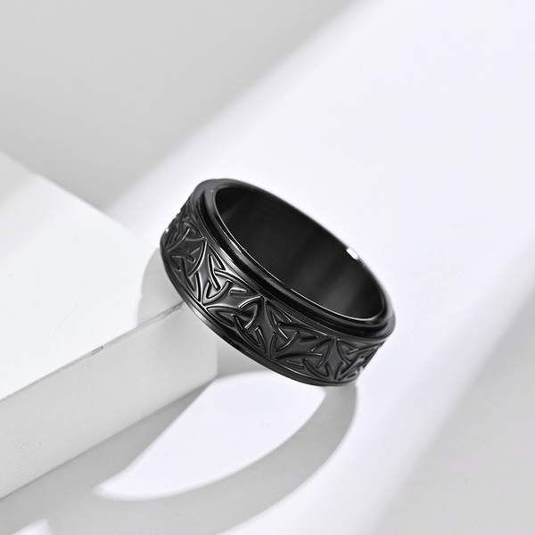 Wholesale titanium steel rotatable ring JDC-RS-QianF015 Rings 千风 Wholesale Jewelry JoyasDeChina Joyas De China