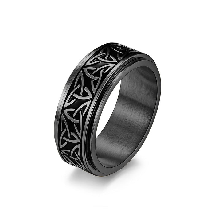 Wholesale titanium steel rotatable ring JDC-RS-QianF015 Rings 千风 3 7# Wholesale Jewelry JoyasDeChina Joyas De China
