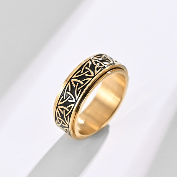 Wholesale titanium steel rotatable ring JDC-RS-QianF015 Rings 千风 Wholesale Jewelry JoyasDeChina Joyas De China