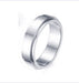 Wholesale Titanium Steel Rotating Stars Moon Decompression Anti-Anxiety Ring JDC-RS-DingC001 Rings 顶潮 6MM-silver 7 Wholesale Jewelry JoyasDeChina Joyas De China