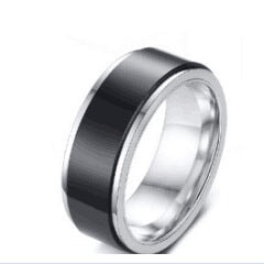 Wholesale Titanium Steel Rotating Stars Moon Decompression Anti-Anxiety Ring JDC-RS-DingC001 Rings 顶潮 Wholesale Jewelry JoyasDeChina Joyas De China