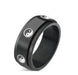 Wholesale Titanium Steel Rotating Stars Moon Decompression Anti-Anxiety Ring JDC-RS-DingC001 Rings 顶潮 8MM--bgt 7 Wholesale Jewelry JoyasDeChina Joyas De China
