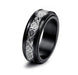 Wholesale Titanium Steel Rotating Stars Moon Decompression Anti-Anxiety Ring JDC-RS-DingC001 Rings 顶潮 8MM--longw 7 Wholesale Jewelry JoyasDeChina Joyas De China