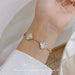 Wholesale titanium steel shell lucky four-petal flower bracelet JDC-BT-BaoY013 Bracelet 宝钰 Wholesale Jewelry JoyasDeChina Joyas De China