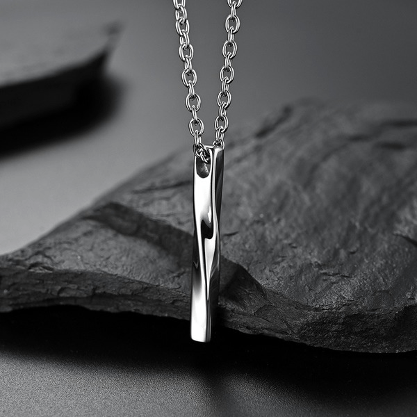 Wholesale titanium steel spiral Necklace JDC-NE-QianF004 Necklaces 千风 1 Wholesale Jewelry JoyasDeChina Joyas De China