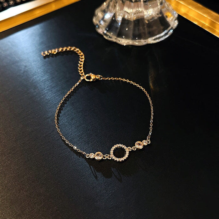 Wholesale Titanium Steel Zircon Full Diamond Tennis Chain Bracelet JDC-BT-HanJ007 Bracelet 韩爵 Wholesale Jewelry JoyasDeChina Joyas De China
