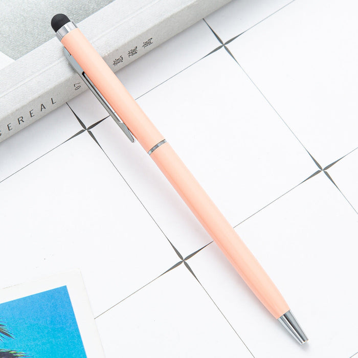 Wholesale Touch Advertising Metal Ballpoint Pen JDC-BP-ZhenK001 Ballpoint Pen 振凯 Light pink 1.0 Wholesale Jewelry JoyasDeChina Joyas De China