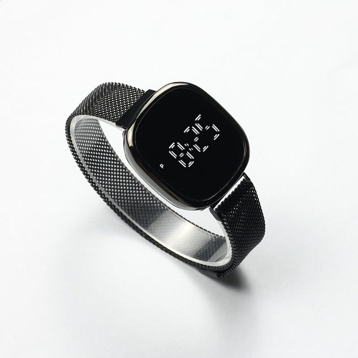 Wholesale Touch LED Magnetic Buckle Stainless Steel Alloy Ordinary Glass Mirror Electronic Watch JDC-WH-Jinj023 Watch 金嘉 black Wholesale Jewelry JoyasDeChina Joyas De China