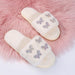 Wholesale TPR Sole Plush Autumn and Winter Rhinestone Butterfly Fluffy Slippers JDC-SD-ZeG001 Slippers 泽国 white 36-37 Wholesale Jewelry JoyasDeChina Joyas De China