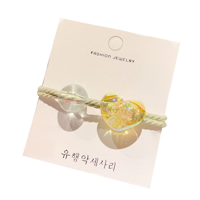 Wholesale transparent love color hair rope JDC-HS-YiT003 Hair Scrunchies 亦桐 Wholesale Jewelry JoyasDeChina Joyas De China