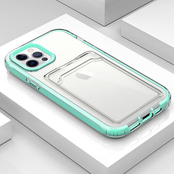 Wholesale transparent PC+TPU iphone 13 hard phone case JDC-PC-ZY026 phone case 兆匀 mint green iphone 13 ProMax Wholesale Jewelry JoyasDeChina Joyas De China