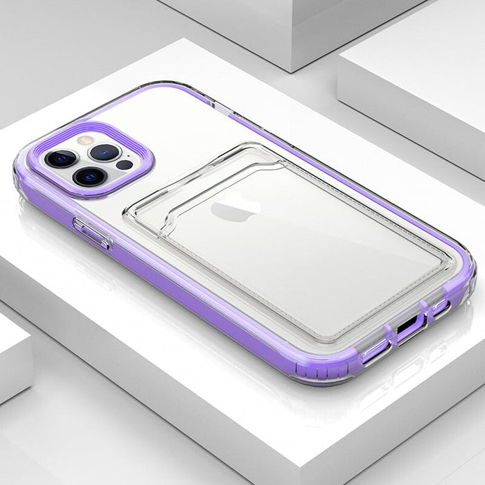 Wholesale transparent PC+TPU iphone 13 hard phone case JDC-PC-ZY026 phone case 兆匀 Purple iphone 13 ProMax Wholesale Jewelry JoyasDeChina Joyas De China