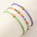 Bulk Jewelry Wholesale tri-color alloy beads love anklet  JDC-AS-e042 Wholesale factory from China YIWU China