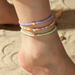 Bulk Jewelry Wholesale tri-color alloy beads love anklet  JDC-AS-e042 Wholesale factory from China YIWU China
