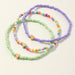 Bulk Jewelry Wholesale tri-color alloy beads love anklet  JDC-AS-e042 Wholesale factory from China YIWU China