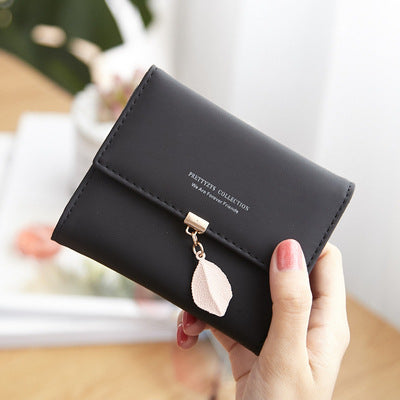 Wholesale Trifold PU Women Wallets JDC-WT-Huob007 Wallet 霍珀 black Wholesale Jewelry JoyasDeChina Joyas De China