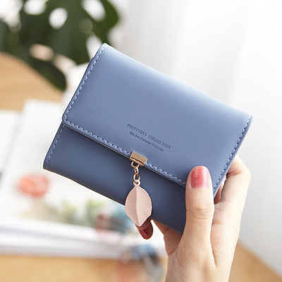 Wholesale Trifold PU Women Wallets JDC-WT-Huob007 Wallet 霍珀 blue Wholesale Jewelry JoyasDeChina Joyas De China