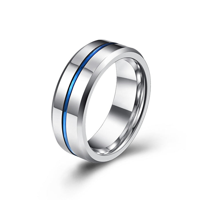 Wholesale tungsten steel colored band ring JDC-RS-QianF017 Rings 千风 1 7# Wholesale Jewelry JoyasDeChina Joyas De China