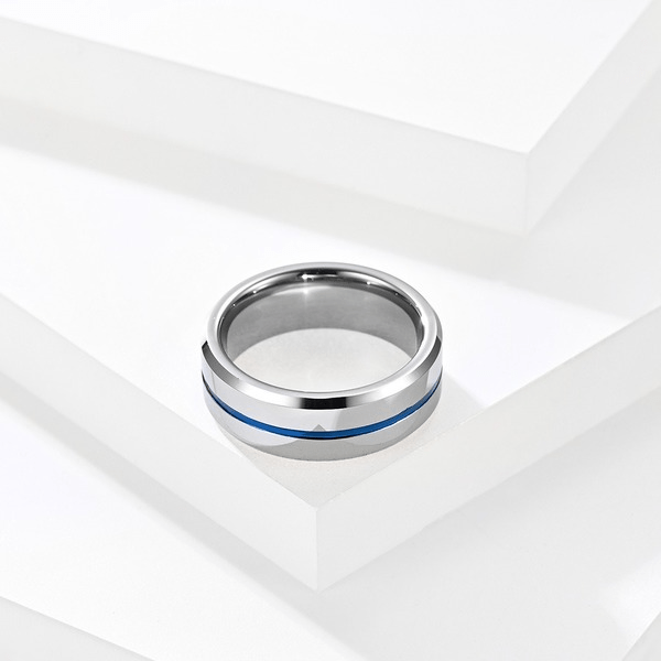 Wholesale tungsten steel colored band ring JDC-RS-QianF017 Rings 千风 Wholesale Jewelry JoyasDeChina Joyas De China