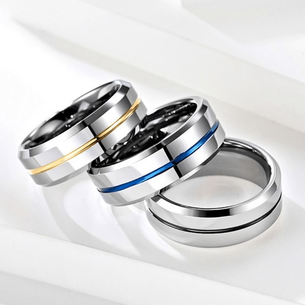 Wholesale tungsten steel colored band ring JDC-RS-QianF017 Rings 千风 Wholesale Jewelry JoyasDeChina Joyas De China
