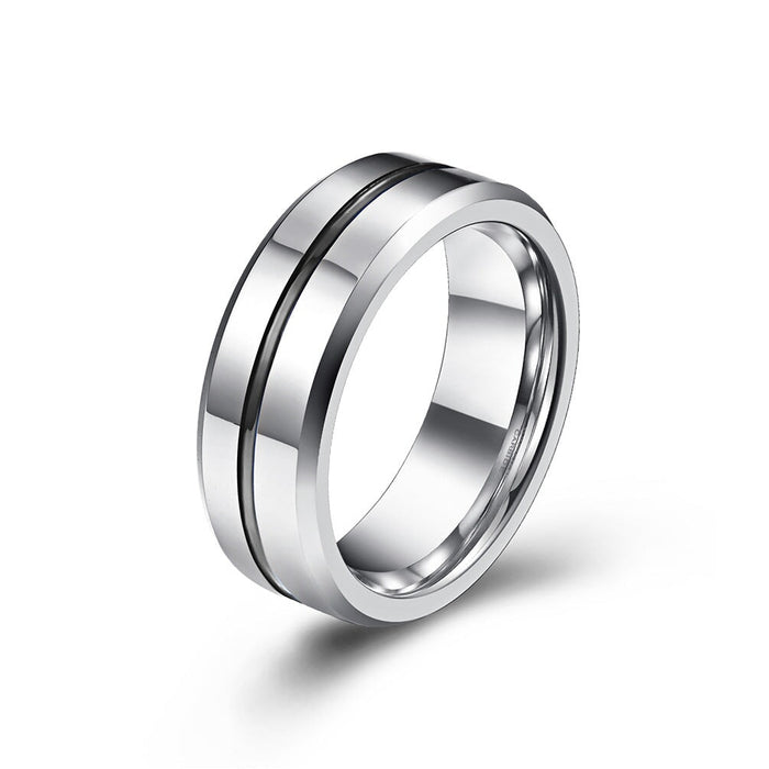 Wholesale tungsten steel colored band ring JDC-RS-QianF017 Rings 千风 3 7# Wholesale Jewelry JoyasDeChina Joyas De China