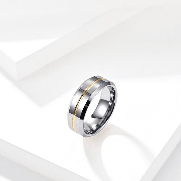 Wholesale tungsten steel colored band ring JDC-RS-QianF017 Rings 千风 Wholesale Jewelry JoyasDeChina Joyas De China