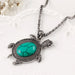 Wholesale Turquoise Alloy Tortoise Necklace Earrings Bracelet Set JDC-NE-Yunl015 Necklaces 云罗 Wholesale Jewelry JoyasDeChina Joyas De China