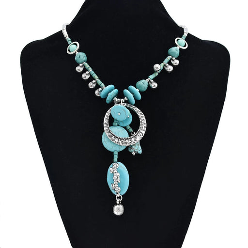 Wholesale Turquoise Bohemian Alloy Necklaces JDC-NE-Yunl003 Necklaces 云罗 Wholesale Jewelry JoyasDeChina Joyas De China