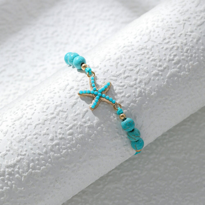 Wholesale turquoise braided alloy bracelet JDC-BT-YiD006 Bracelet 宜达 Wholesale Jewelry JoyasDeChina Joyas De China