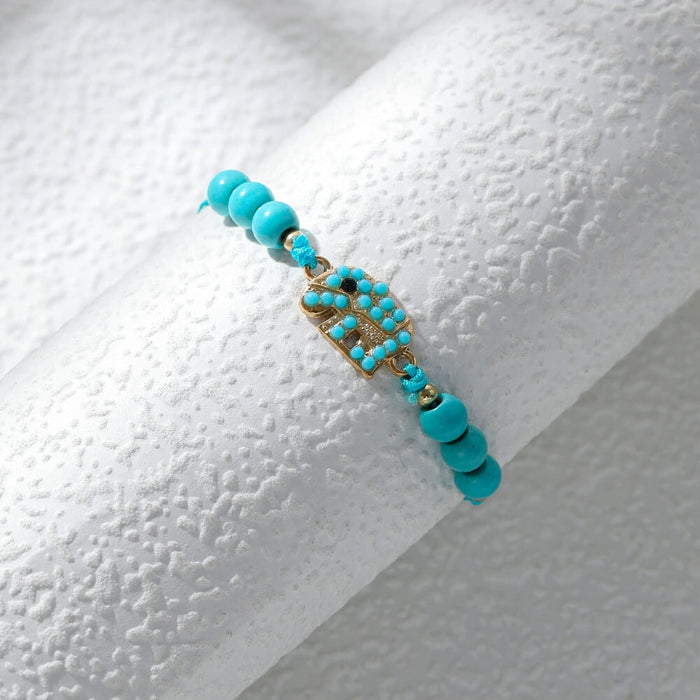 Wholesale turquoise braided alloy bracelet JDC-BT-YiD006 Bracelet 宜达 Wholesale Jewelry JoyasDeChina Joyas De China
