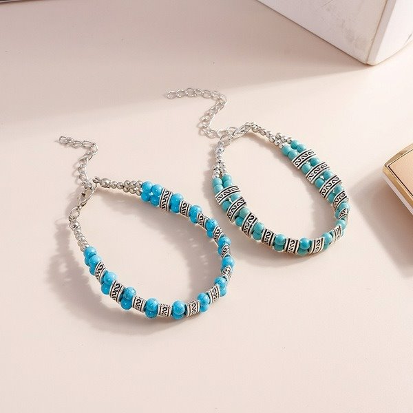 Wholesale turquoise carved bracelet JDC-BT-Weny009 Bracelet 纹颖 Wholesale Jewelry JoyasDeChina Joyas De China