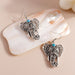 Wholesale turquoise elephant earrings JDC-ES-Weny006 Earrings 纹颖 Wholesale Jewelry JoyasDeChina Joyas De China