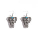 Wholesale turquoise elephant earrings JDC-ES-Weny006 Earrings 纹颖 Wholesale Jewelry JoyasDeChina Joyas De China