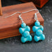 Wholesale turquoise geometric earrings JDC-ES-Weny003 Earrings 纹颖 Wholesale Jewelry JoyasDeChina Joyas De China