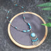 Wholesale Turquoise Hollow Water Drop Necklace JDC-NE-Weny007 NECKLACE 纹颖 Wholesale Jewelry JoyasDeChina Joyas De China