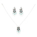 Wholesale Turquoise Leaf Tassel Alloy Earrings Necklace Set JDC-NE-Yunl004 Necklaces 云罗 Wholesale Jewelry JoyasDeChina Joyas De China