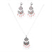 Wholesale Turquoise Leaf Tassel Alloy Earrings Necklace Set JDC-NE-Yunl004 Necklaces 云罗 Wholesale Jewelry JoyasDeChina Joyas De China