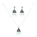 Wholesale Turquoise Leaf Tassel Alloy Earrings Necklace Set JDC-NE-Yunl004 Necklaces 云罗 Wholesale Jewelry JoyasDeChina Joyas De China