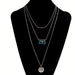 Wholesale Turquoise Multilayer Necklace JDC-NE-Weny017 NECKLACE 纹颖 silver Wholesale Jewelry JoyasDeChina Joyas De China